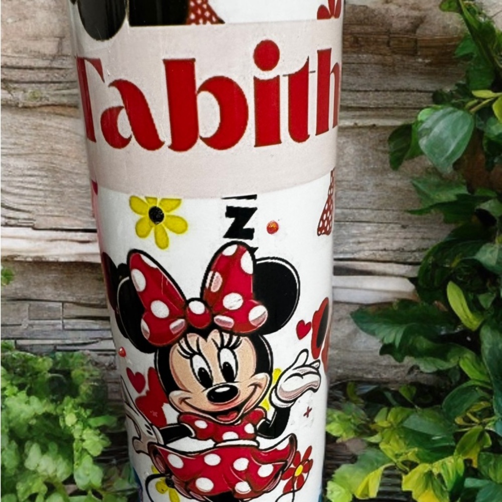 Minnie Mouse Tumbler with Red Polka Dots